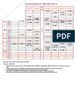 Odd Sem Interim Time Table 2022-23