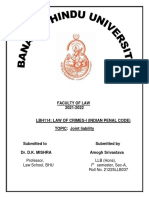 Faculty of Law 2021-2022: Professor, LLB (Hons), Law School, BHU I Semester, Sec-A, Roll No. 21225LLB037