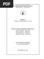 Topic 5:: Multirate Digital Signal Processing