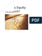 What Is Equity Research?