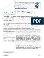 Impact of Seawater and Canopy Cover On The Phyllosphere Bacterial Community of Rhizophora Mucronata Leaves