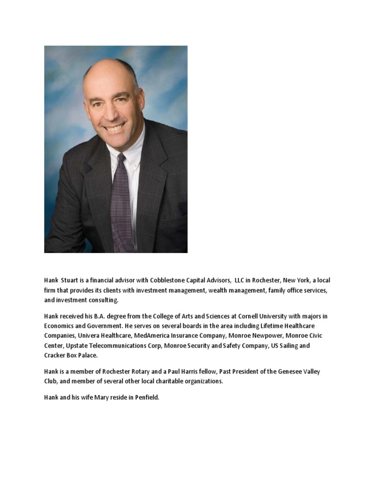 Hank Stuart: Rochester Financial Advisor | PDF