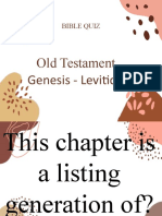 Old Testament Genesis - Leviticus: Bible Quiz