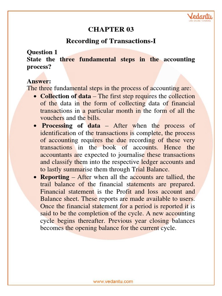 Class 11 Accounting: Transactions I Solutions | PDF | Debits And ...