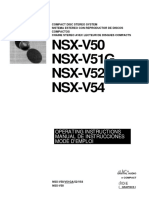 NSX-V50 NSX-V51G NSX-V52 NSX-V54: Operating Instructions Manual de Instrucciones Mode D'Emploi