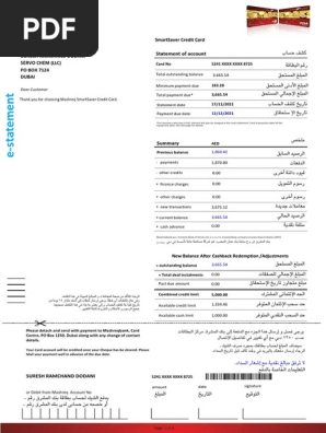 MASHREQ CREDIT CARD STATEMENT OCT - NOV 2021