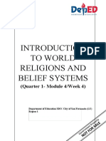 To World Religions and Belief Systems: (Quarter 1-Module 4/week 4)