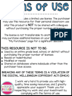 Terms of Use: This Resource Is Not To Be