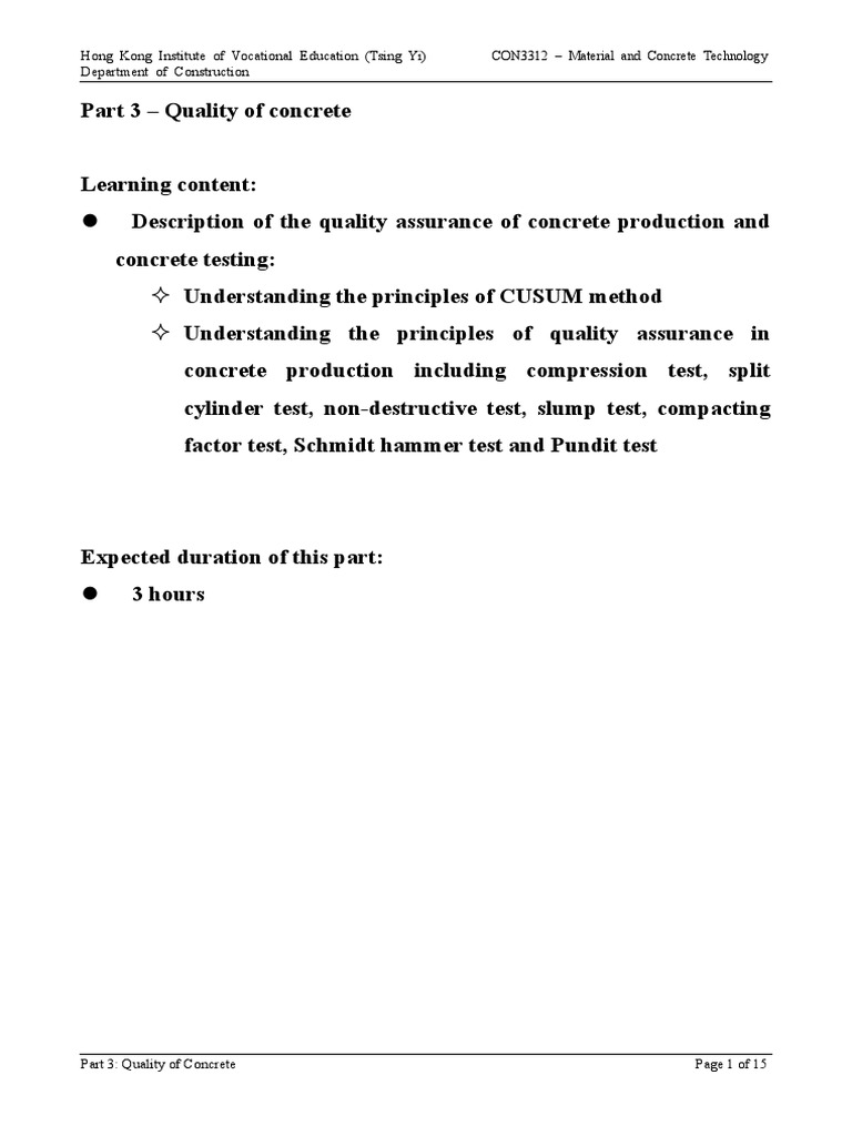 3Quality of Concrete PDF Concrete Ultrasound