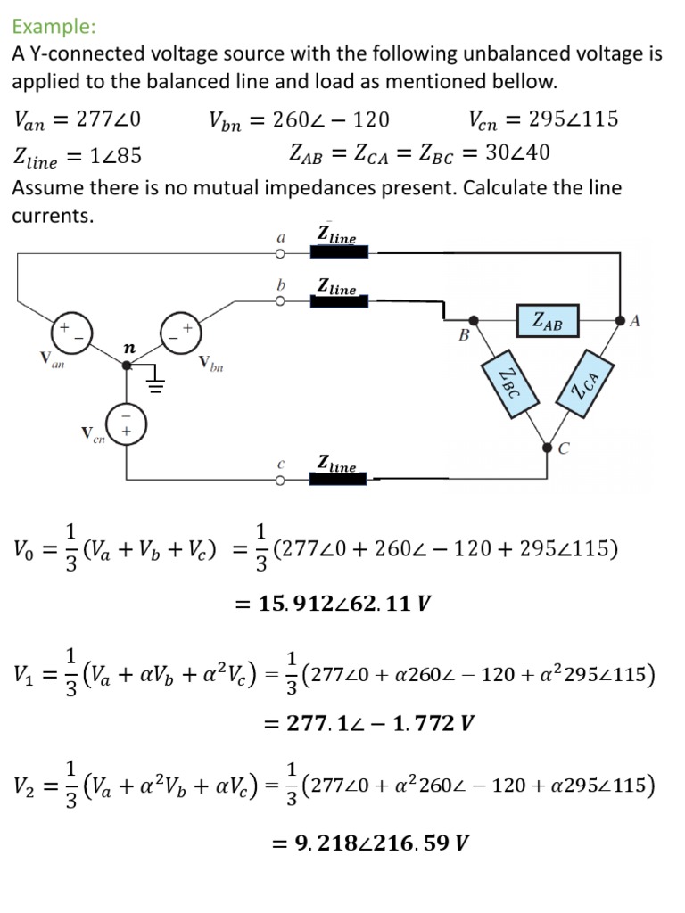 Calculate Line Currents in Y-Connected Source | PDF | Sine Wave | Amplitude