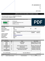 Application For Employement Form: PT Apexindo Pratama Duta TBK