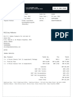 Billing Address: Order Details Qty Product Total Ex. Tax Total