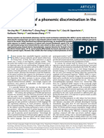 Rapid Learning of A Phonemic Discrimination in The First Hours of Life