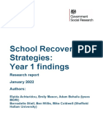 School Recovery Strategies: Year 1 Findings: Research Report January 2022 Authors
