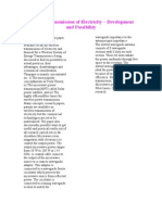 Wireless Transmission of Electricity - Development and Possibility