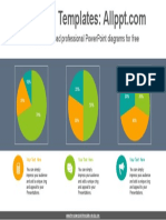 Three Pie Charts PowerPoint Diagram