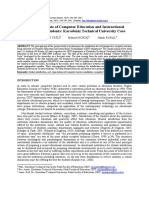 2011A.Bilgisayar Ve Öğretim Teknolojileri Eğitimi Bölümü Öğrencilerinin Memnuniyet Durumları Karadeniz Teknik Üniversitesi Örneği