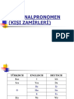 1) Almanca - Personalpronomen Und Verben