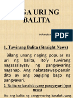 Mga Uri NG Balita