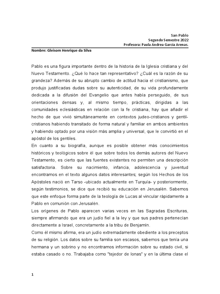 San Pablo Pdf Pablo El Apóstol Religiones Abrahámicas