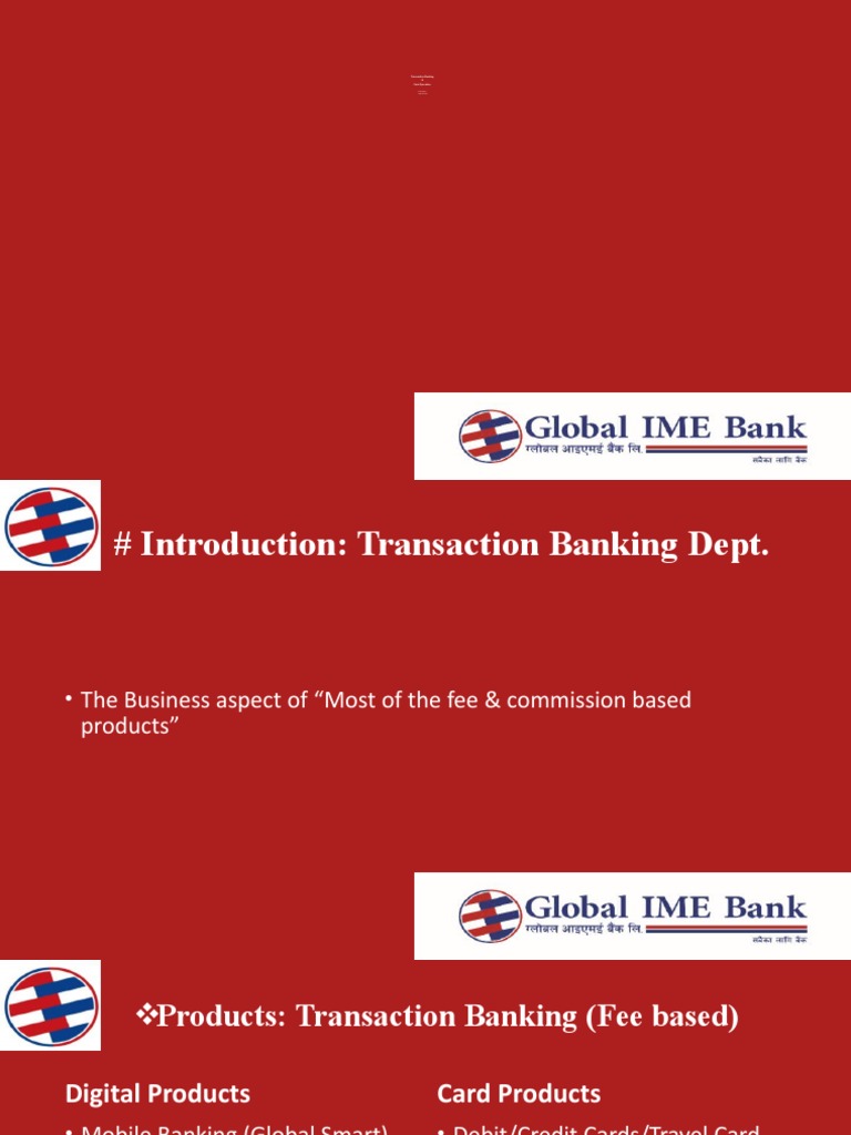 Transaction Banking and Card Operations Guide | PDF | Credit Card ...