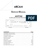 Arcam AVP700 Avr SM