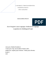 BP How Polyglots Learn Languages. Methods for Language Ac