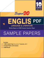 Class 10 English Super 20 Sample Papers - 211125 - 183424