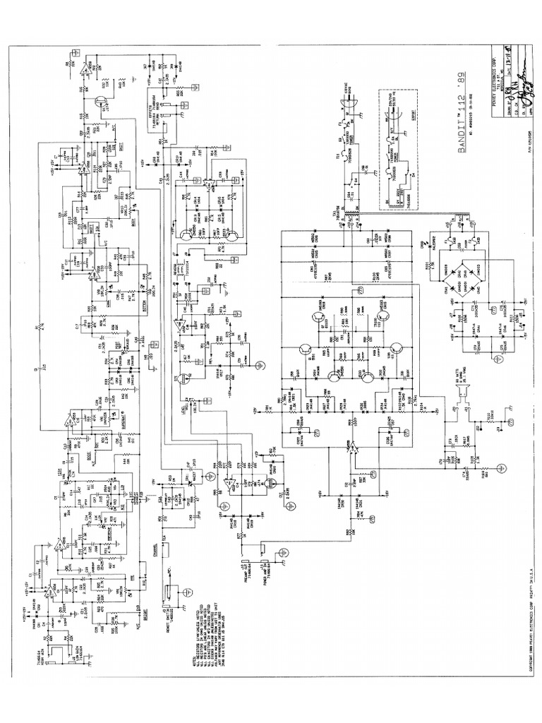 Peavey Bandit 1121289 Schematic PDF