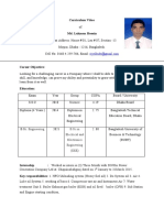 Curriculum Vitae: Engineering B.SC in Electrical and Electronics Engineering (EEE)