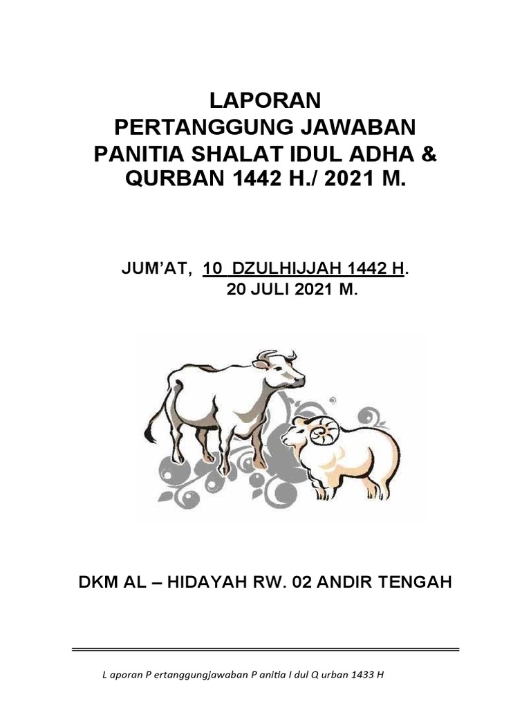 Laporan Panitia Qurban Idul Adha | PDF