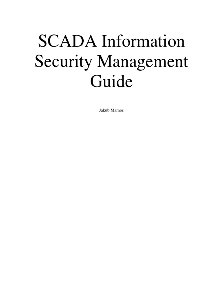 SCADA Security Management Guide | PDF | Information Security | Scada