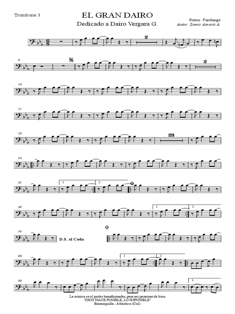 El Gran Dairo - Trombón N°3 | PDF