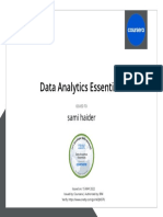 Data Analytics Essentials: Sami Haider