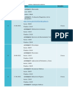 Agenda Curso 1