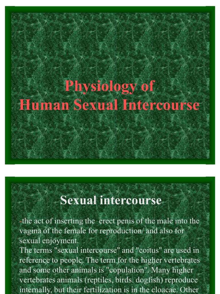 Human Coitus Physiology Overview | PDF | Sexual Intercourse | Birth Control