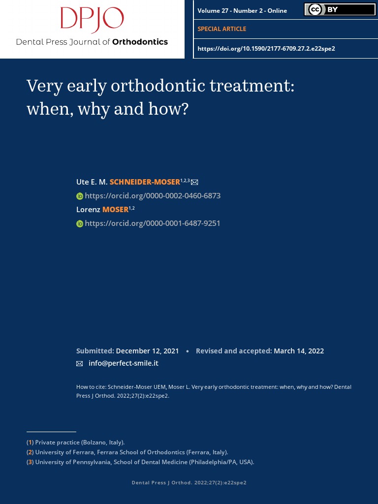 Early Orthodontic Treatment Guide | PDF | Orthodontics | Mouth