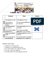 Passive Voice Box With Different Tenses + Exercises