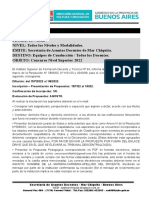 Comunicación #016 - Convocatoria A Concurso ISFDyT #63 Del 15-07-2022