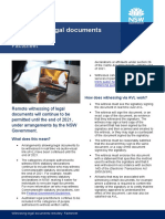 Witnessing Legal Documents Remotely: Factsheet