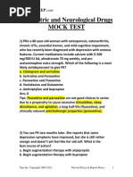 Psychiatric and Neurological Drugs Mock Test