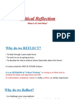 Critical Reflection: What Is It? and Why?