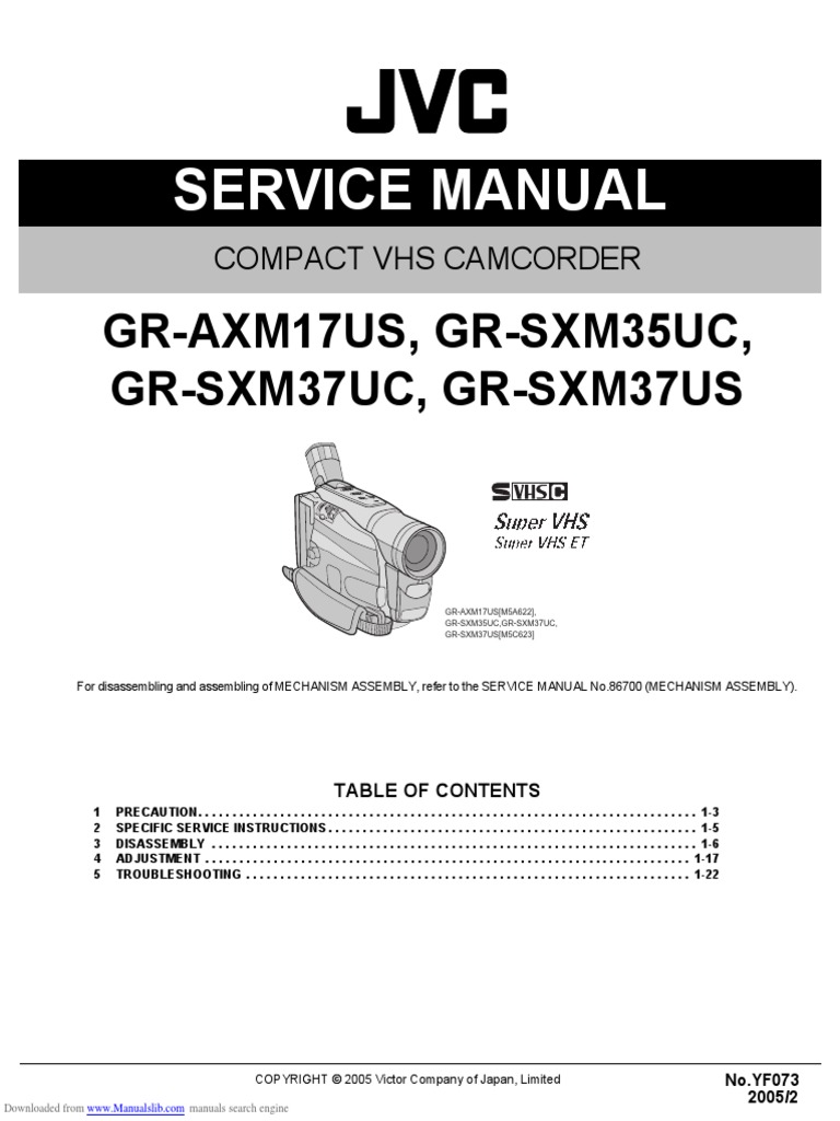 Service Manual GRAXM17US, GRSXM35UC, GrSxm37Uc, GrSxm37Us PDF