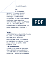 Contabilidade Geral - Bibliografia