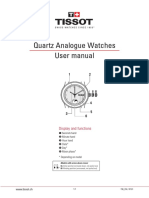 Quartz Analogue Watches User Manual: Display and Functions