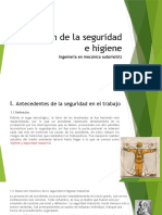 Antecedentes Del Estudio Del Estudio de La Seguridad e Higiene Industrial