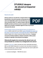 CE SPUN STUDIILE Despre Consumul de Alcool Și Impactul Asupra Sănătății