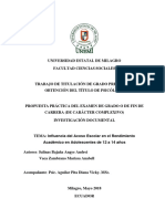 Influencia Del Acoso Escolar en El Rendimiento Academico en