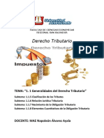 TEMA: "1. 1 Generalidades Del Derecho Tributario"