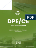 Princípios e fontes do Direito do Trabalho para DPE/CE